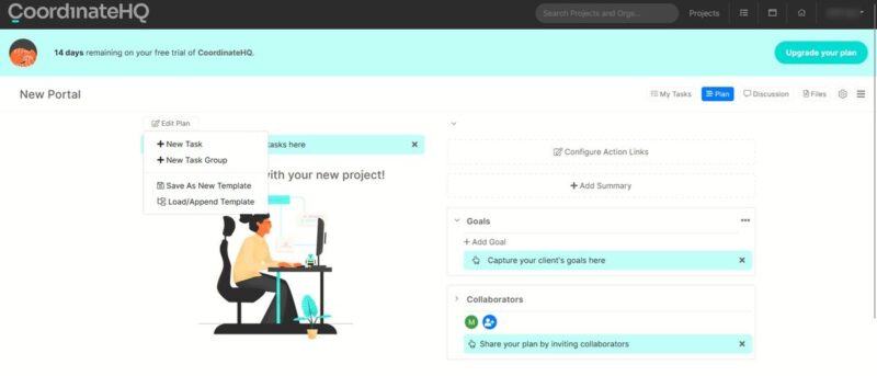 Adding a New Task in CoordinateHQ.
