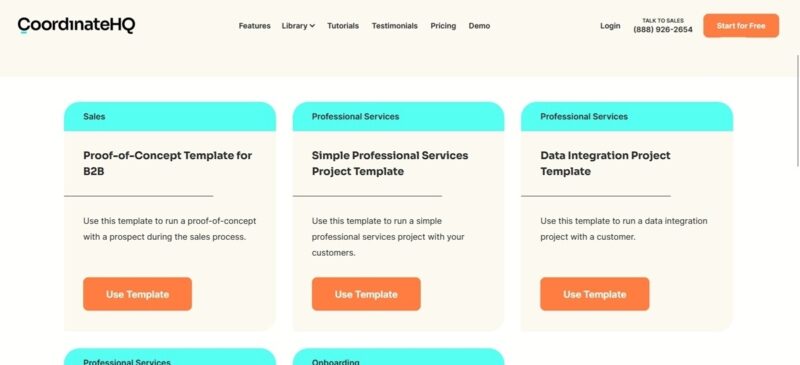Templates offered by CoordinateHQ.