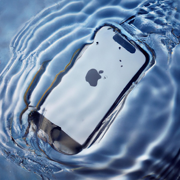 Iphone Laying Pool Of Water