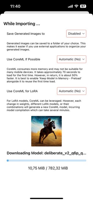 Draw Things On Ios Downloading A Model