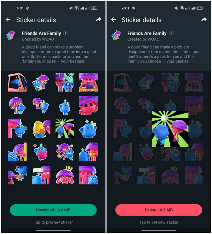 Friends Are Family sticker pack