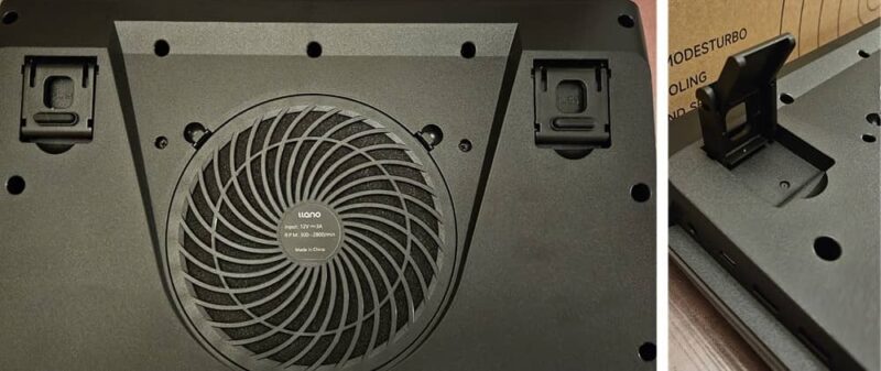 Risers on the Llana Rgb Laptop Cooling Pad