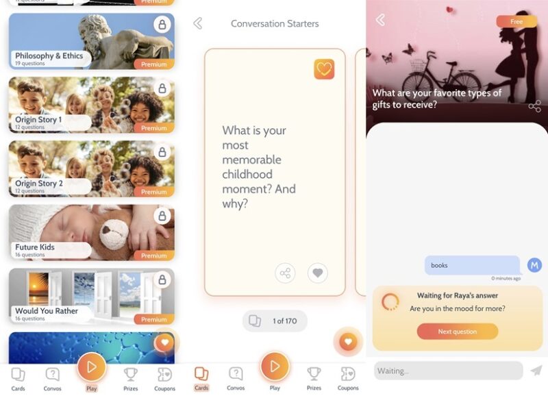 Couple Game app interface overview.
