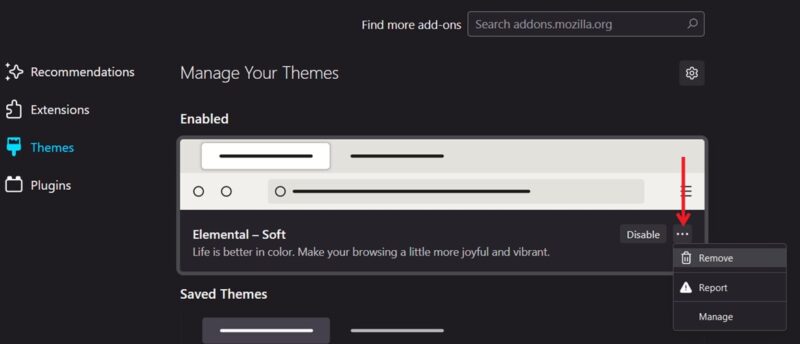 Reduce Firefox Memory Usage Remove Theme