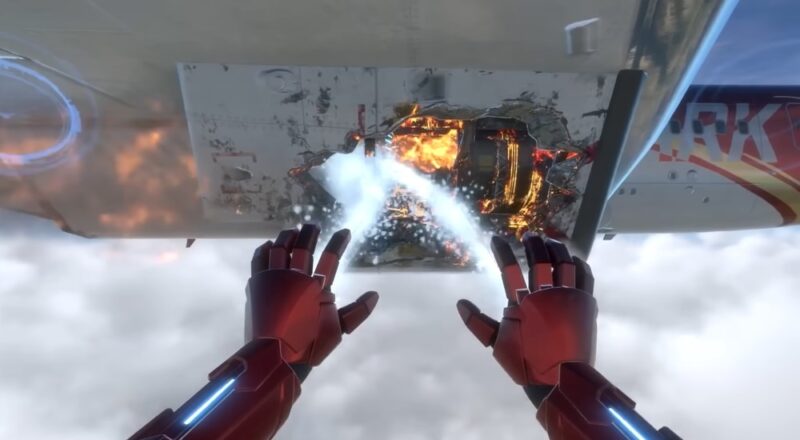 Flying around as Iron Man in one of the best VR games for superhero fans