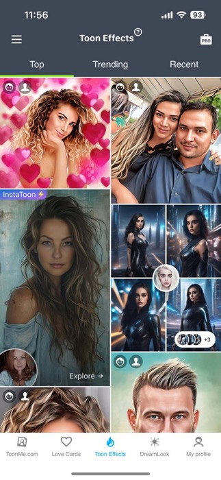 Toonme Effects Showcase On Ios