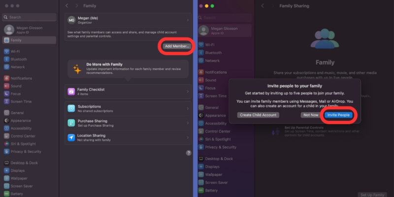 Apple Music Family Sharing Add Member Mac