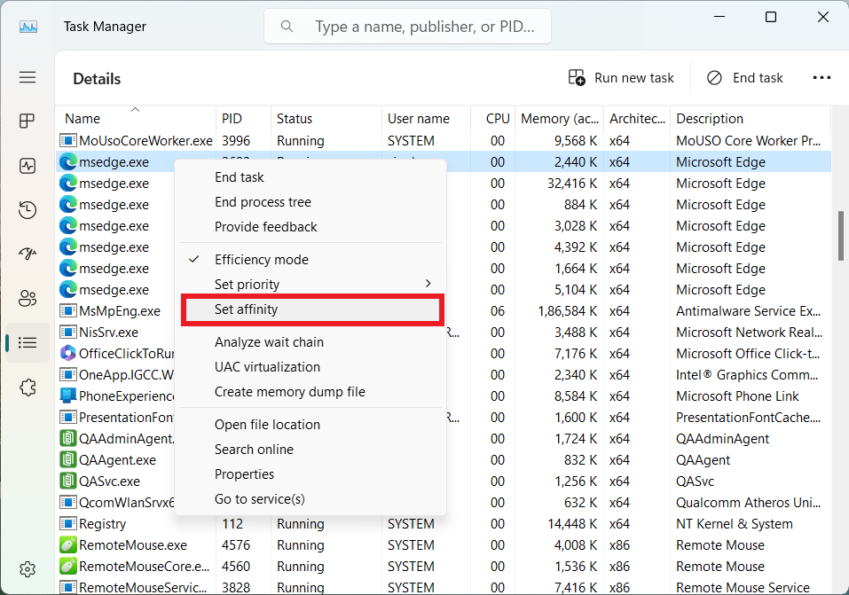 Processor Affinity Windows 11 How to Assign Specific CPU Cores to an Application in Windows - Make ...