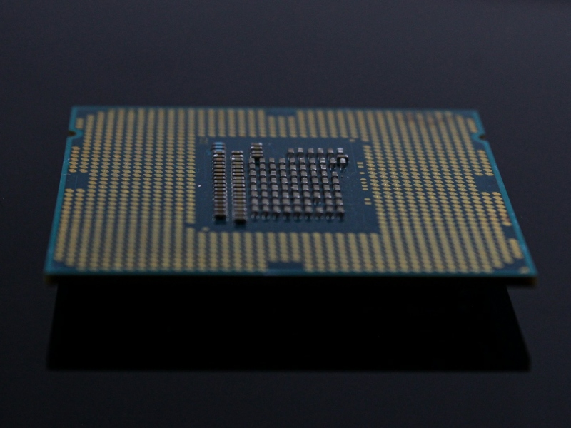 Close up of CPU pins & contacts