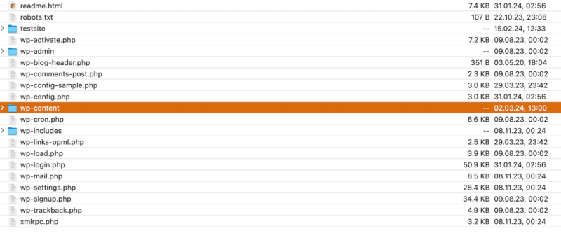Ftp Wp Content Folder