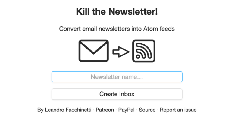 Kill The Newsletter Read Later App Image.