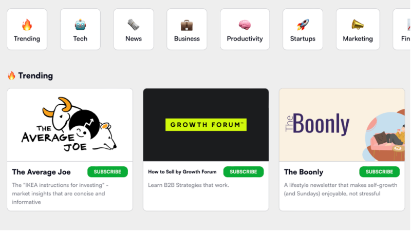 Meco Newsletter Reader App Image.