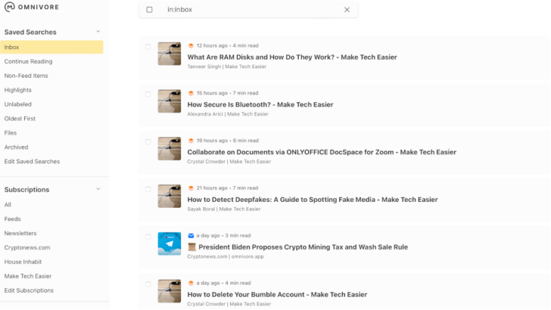 Omnivore Read Later Image.