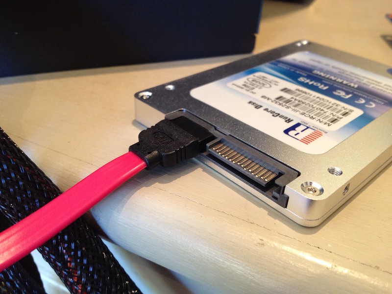 2.5" SATA SSD with a SATA cable