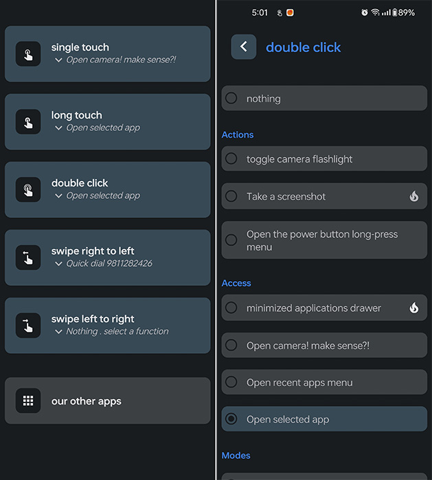 Touch The Notch Can Trigger Actions When You Simply Touch Your Phone's Front Camera