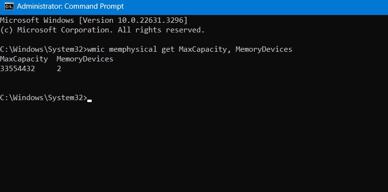 learn about the number of RAM slots using Cmd in Windows.