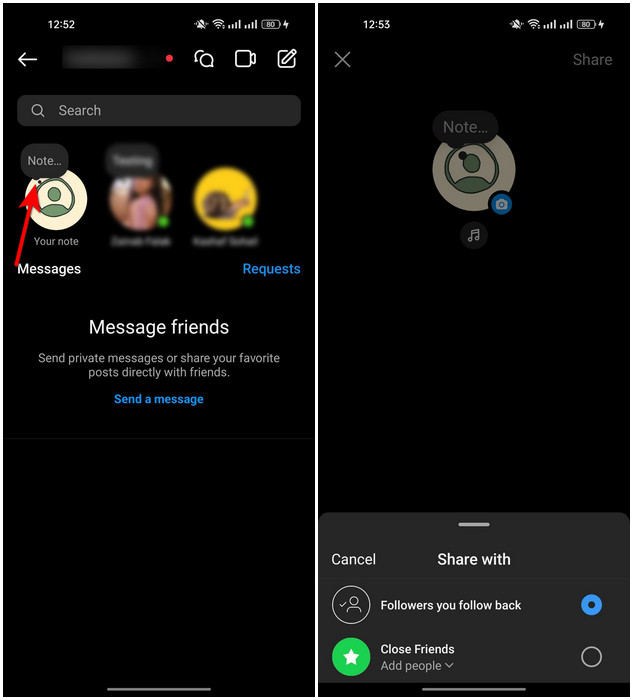 Add A New Note To Instagram