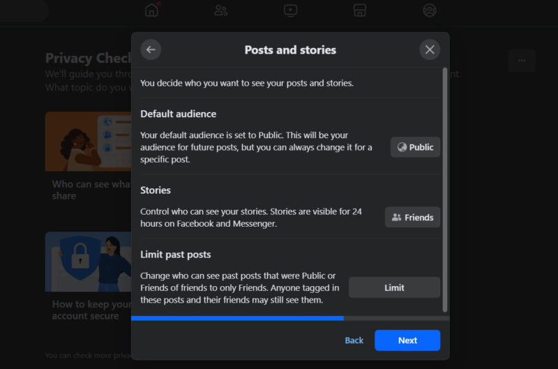 Adjusting Privacy Settings Facebook