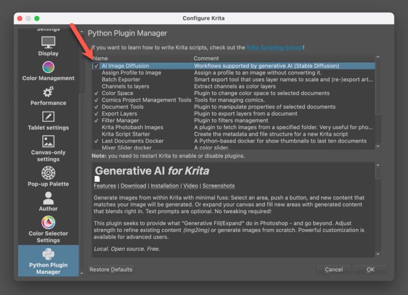 Ai Image Diffusion Plugin Krita Selected