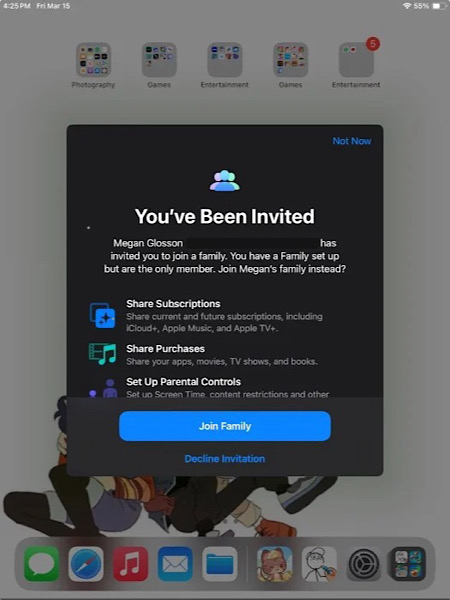 Apple Music Family Sharing Youve Been Invited