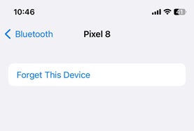  Click on "Forget this device" under Bluetooth on iOS.