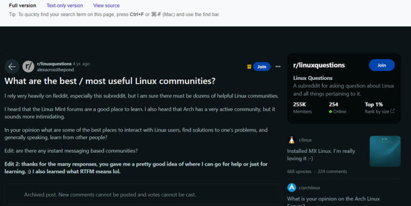 Cached Version Of Reddit Post