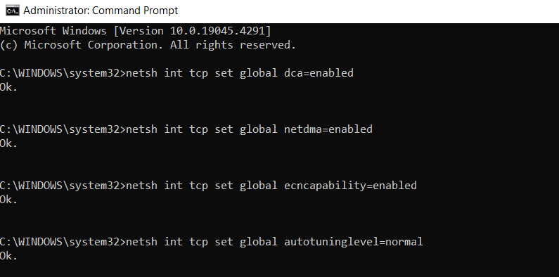 Command Prompt Commands Optimize Network