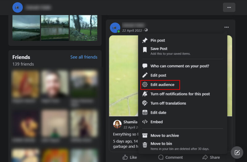 Edit Audience Of Facebook Posts