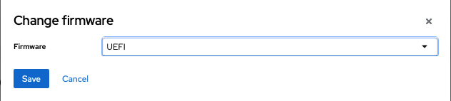 A screenshot showing the Firmware dropdown menu for the new VM.