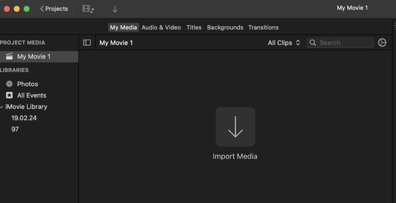 Imovie Import Media