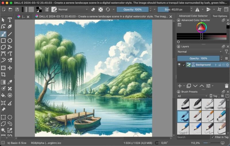 Krita Main Screen