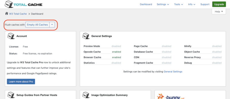 W3 Total Cache wordpress plugin