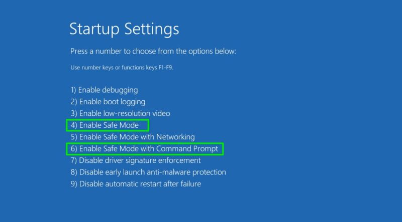 Windows Safe Mode Options