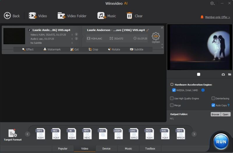Winxvideoai Video Convert