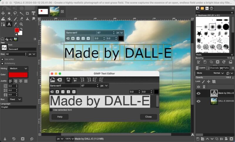 Working With Text In Gimp