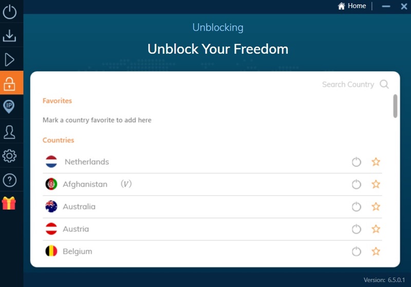 Ivacy VPN with its various VPN servers.
