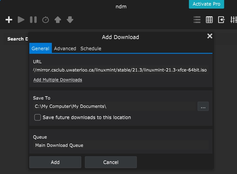 Ninja Download Manager in action.