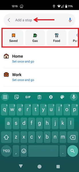 Finding your stop in the Waze app.