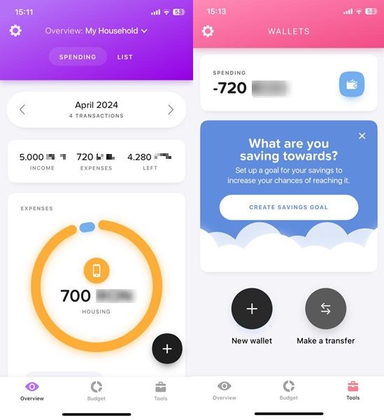 Buddy app interface overview.