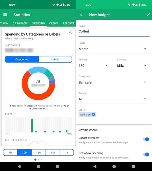 Wallet app interface overview.