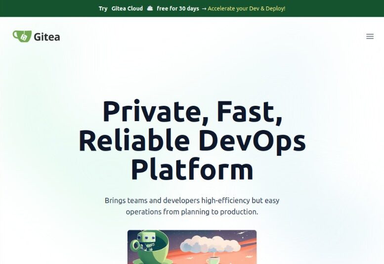 gitea-landing-webpage