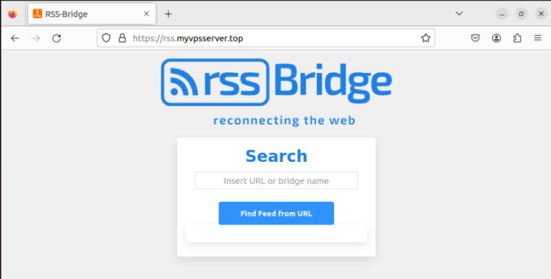 Create Rss Feeds Rss Bridge Linux 06 Web App Test Run