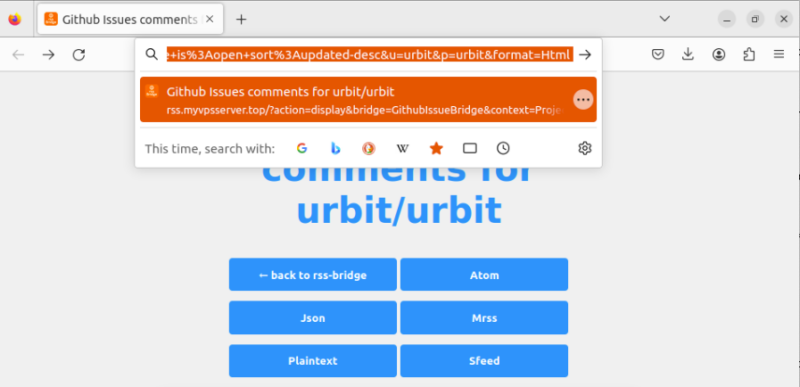 A screenshot showing the address on Firefox's address bar highlighted and copied.
