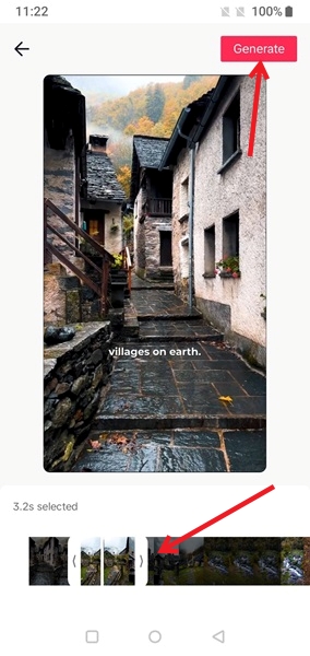 Cropping GIF in TikTok app for Android. 