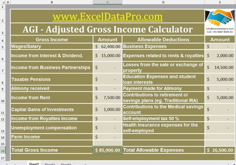 Estimate Taxes Year Round With Excel Templates Agi