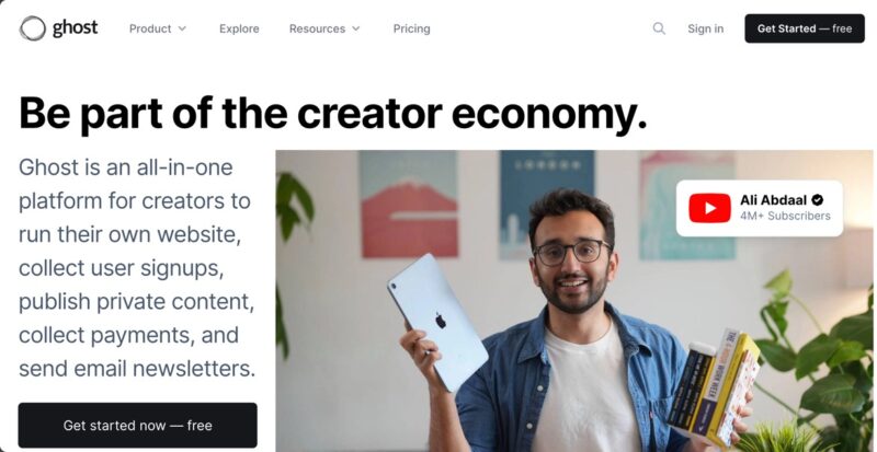 Ghost Website Screenshot