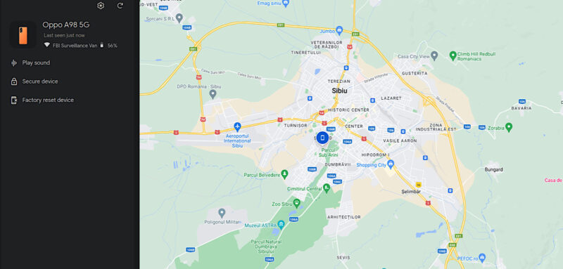 Google Find My Device Found Device