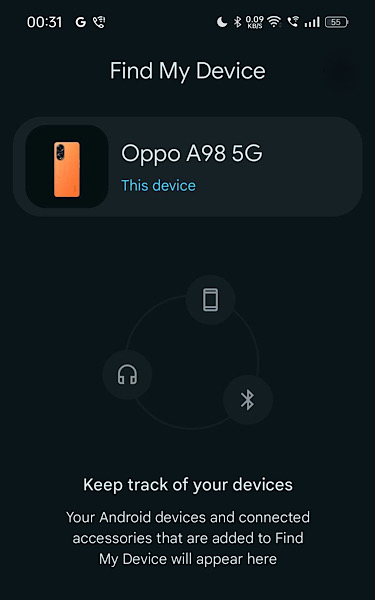 Google Find My Device This Device