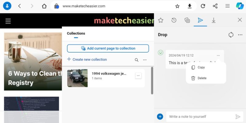 Microsoft Drop Edge Mobile Delete File Note