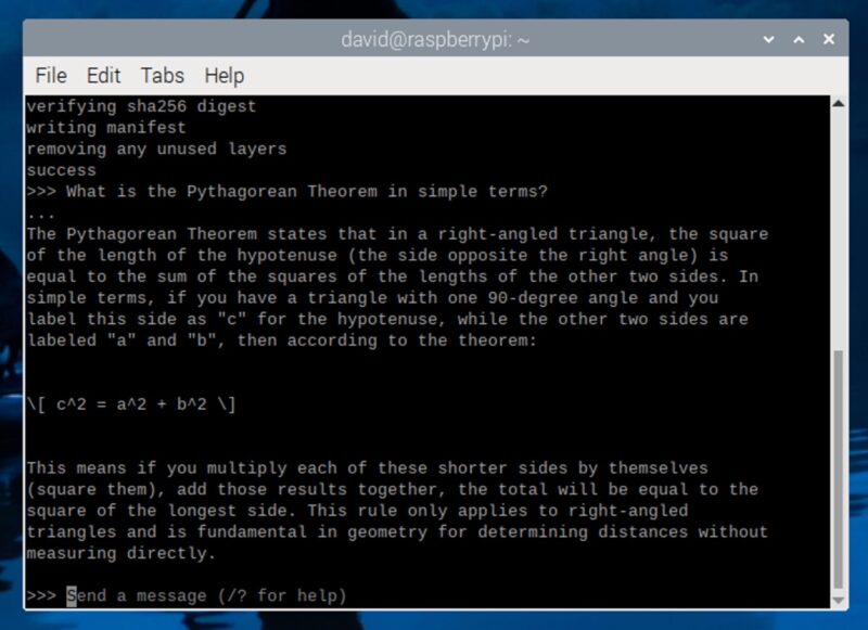 Ollama Answering A Question